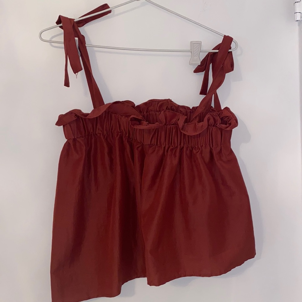 Burgundy tank/strapless ⚡️SEND BEST OFFER⚡️